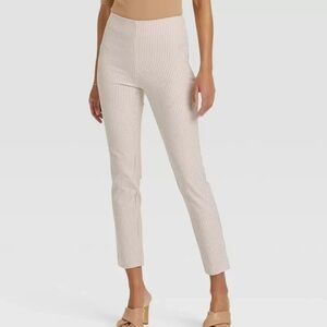 A New Day Womens High Rise Slim Fit Striped Ankle Pants sz 6